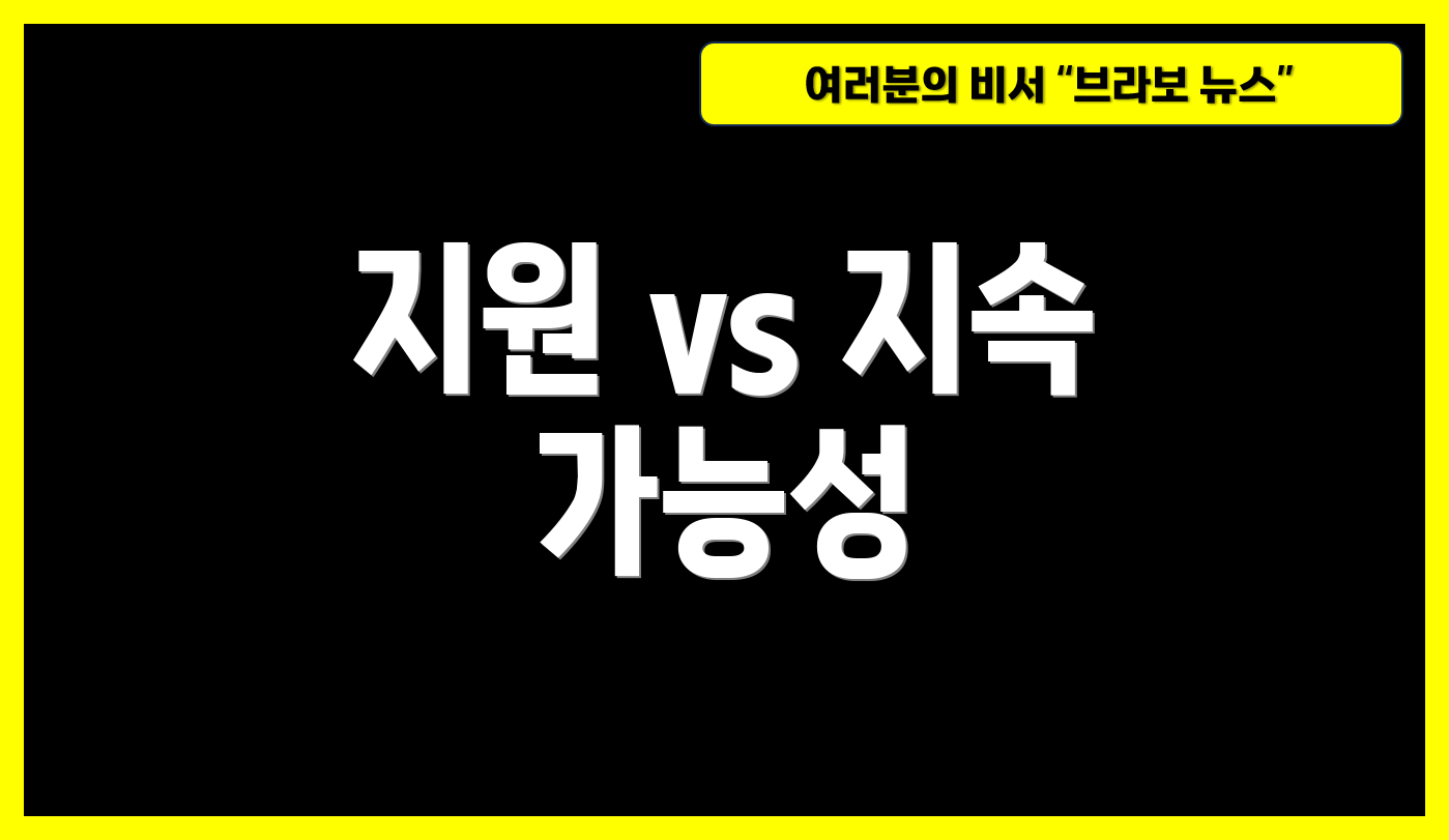 지원 vs 지속 가능성