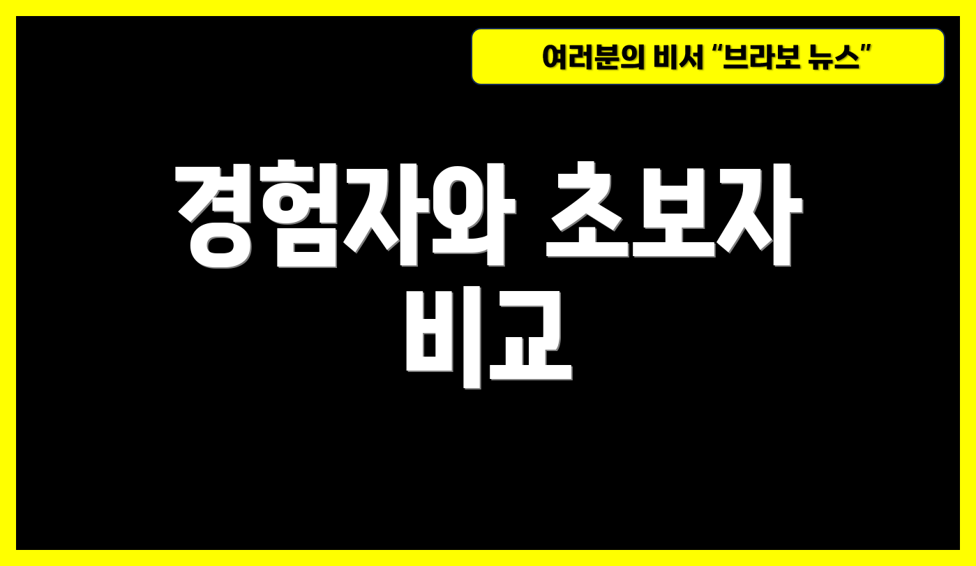 경험자와 초보자 비교