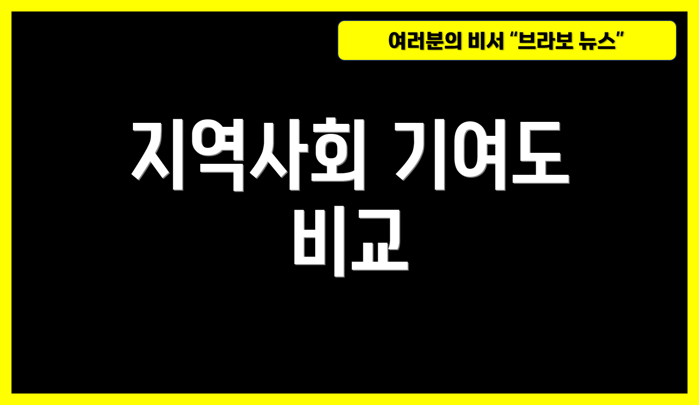 지역사회 기여도 비교