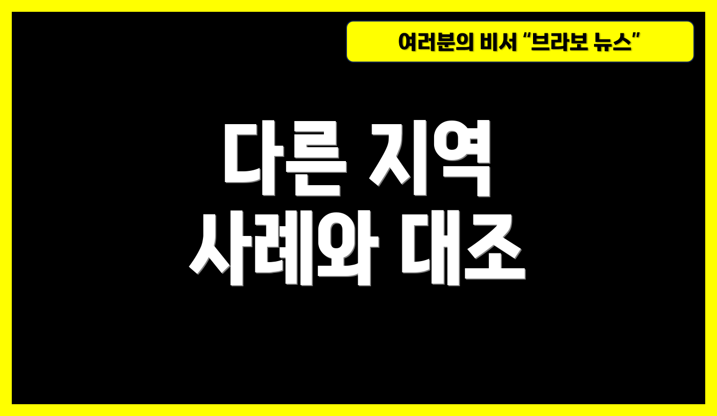 다른 지역 사례와 대조