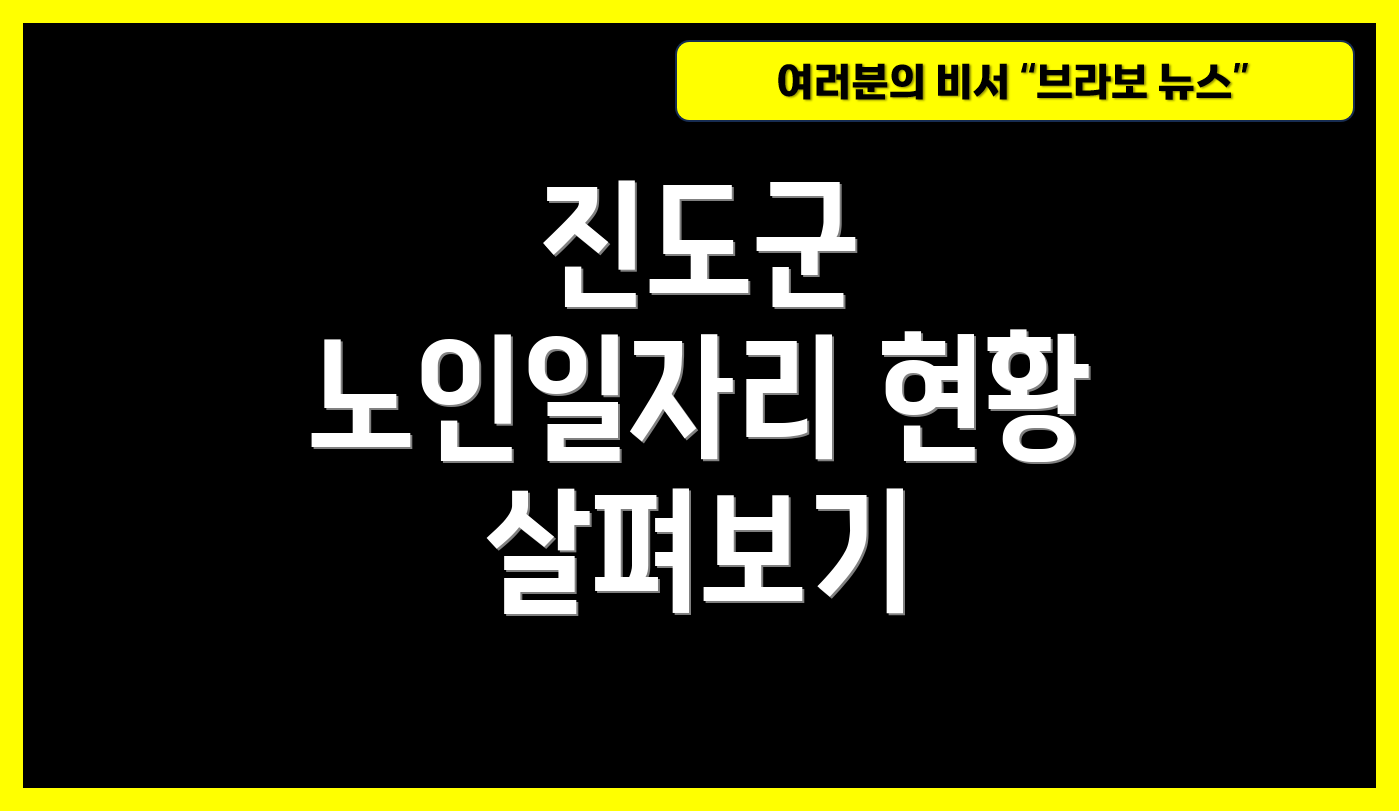진도군 노인일자리 현황 살펴보기