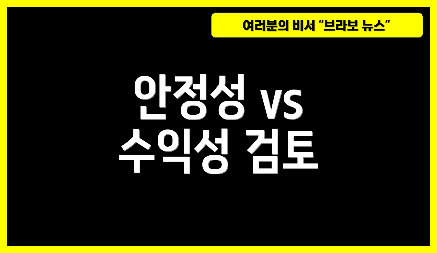안정성 vs 수익성 검토