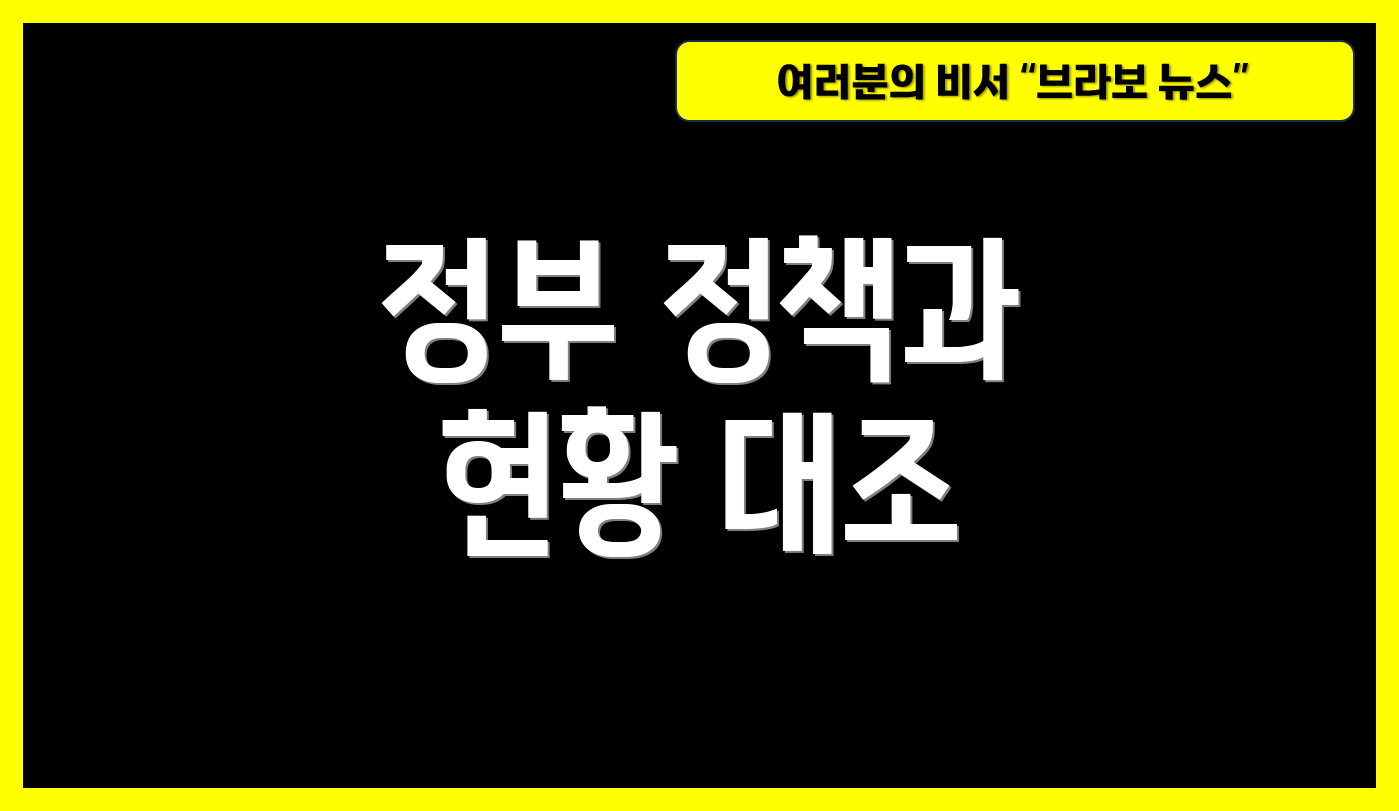 정부 정책과 현황 대조