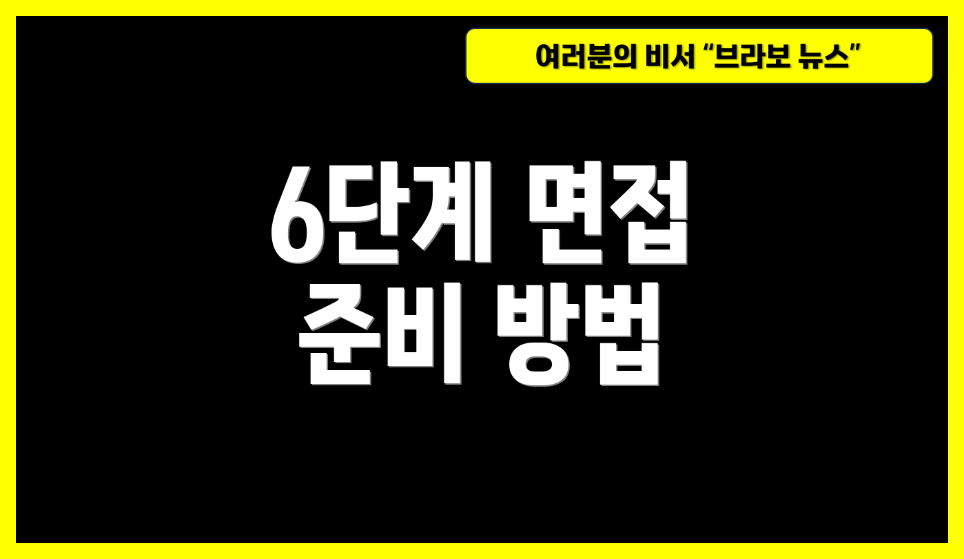 6단계 면접 준비 방법