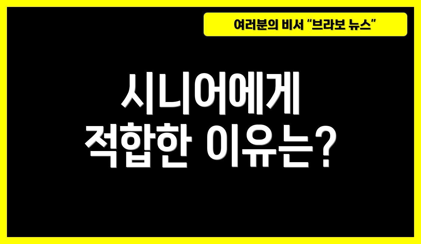 시니어에게 적합한 이유는?