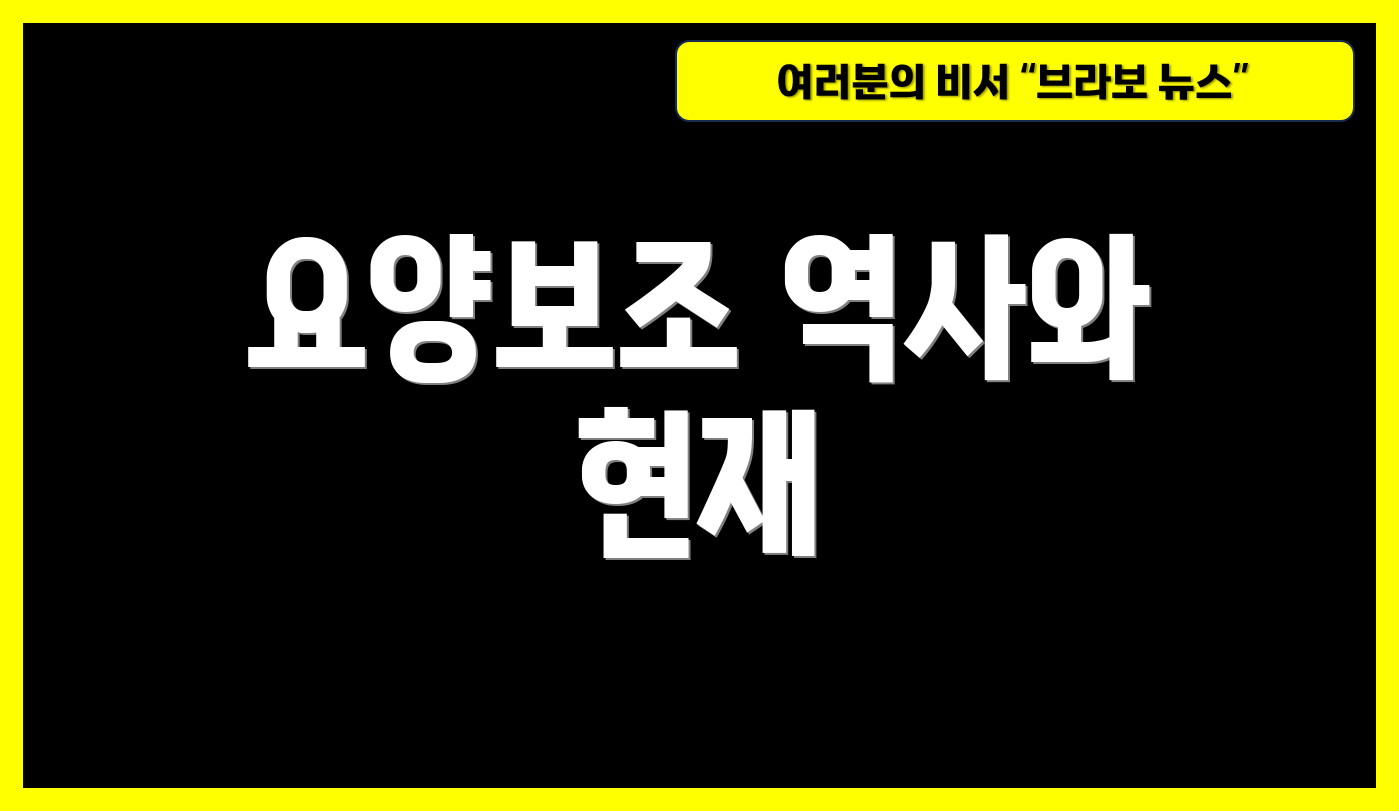 요양보조 역사와 현재