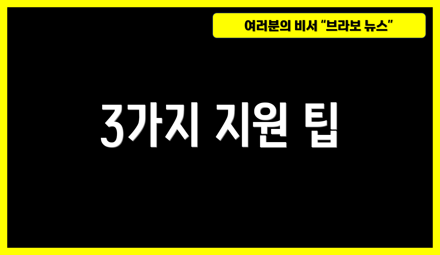 3가지 지원 팁