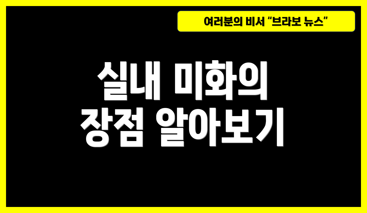 실내 미화의 장점 알아보기