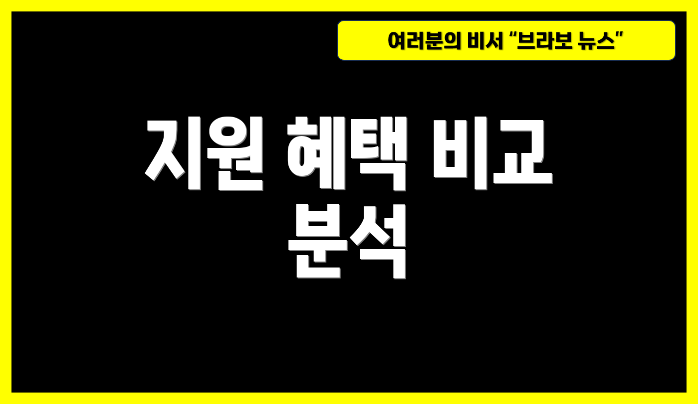 지원 혜택 비교 분석
