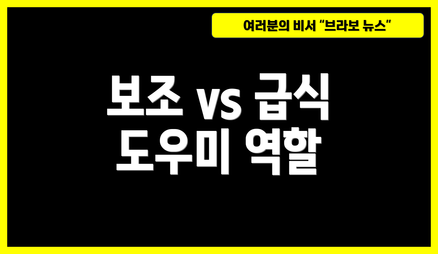 보조 vs 급식 도우미 역할