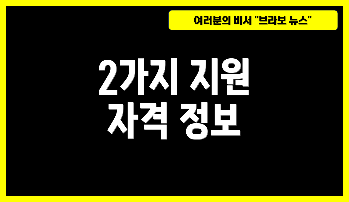 2가지 지원 자격 정보