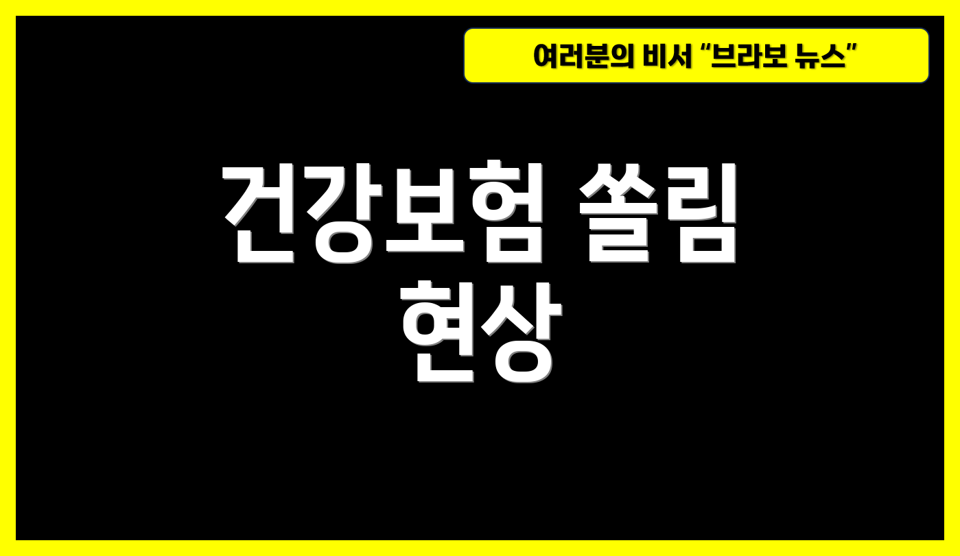 건강보험 쏠림 현상