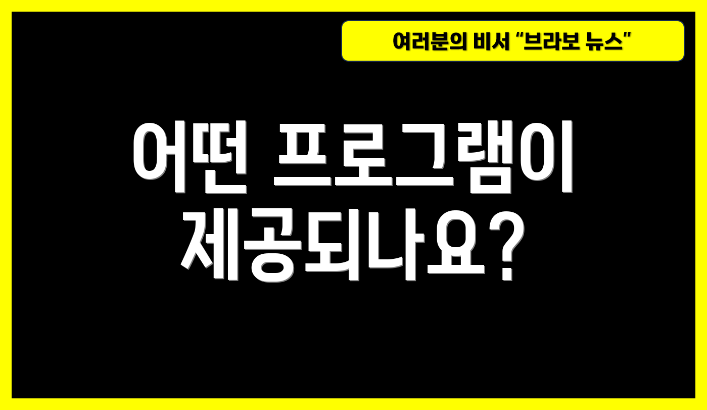 어떤 프로그램이 제공되나요?