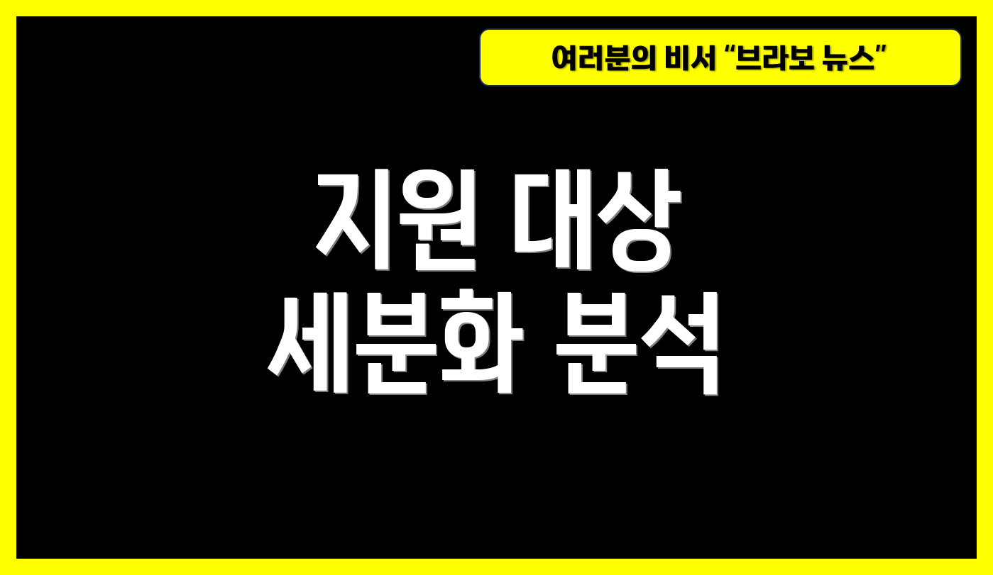 지원 대상 세분화 분석