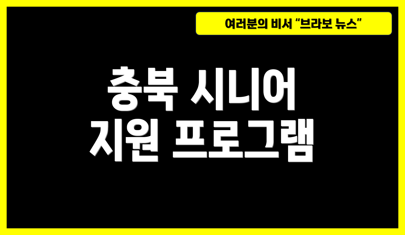 충북 시니어 지원 프로그램