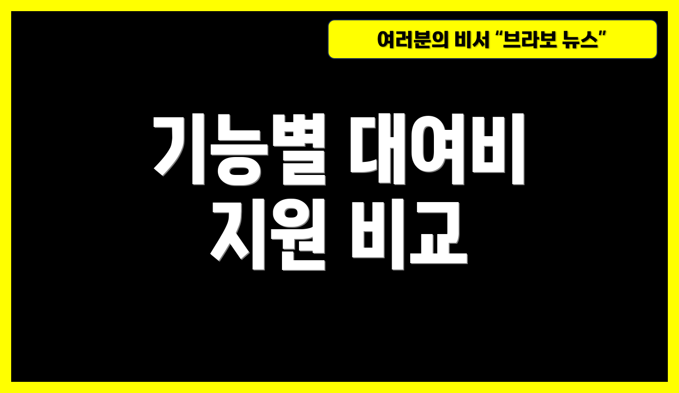 기능별 대여비 지원 비교