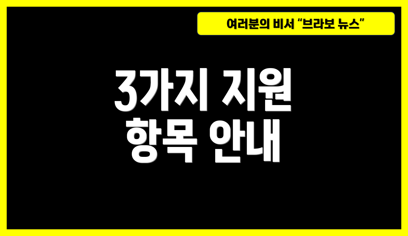 3가지 지원 항목 안내