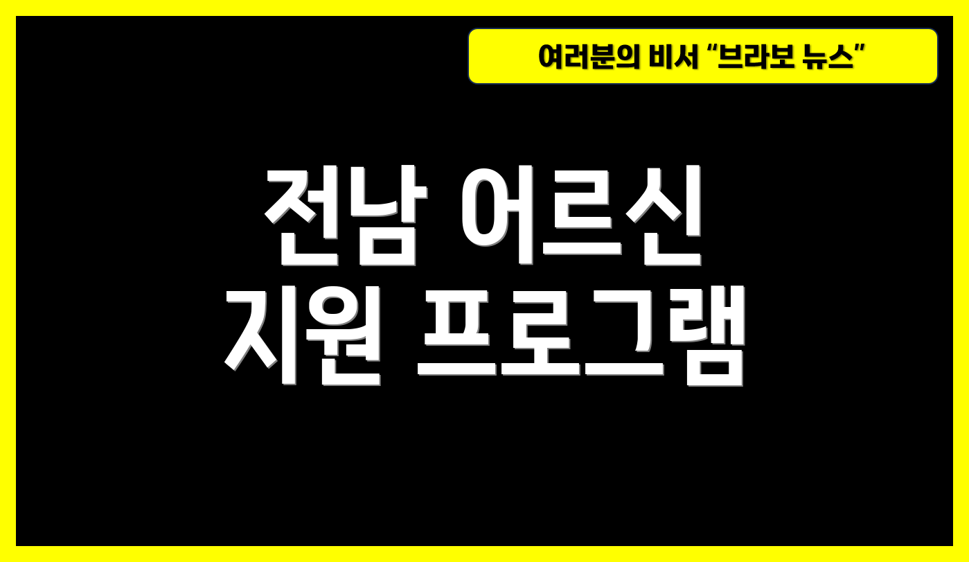 전남 어르신 지원 프로그램