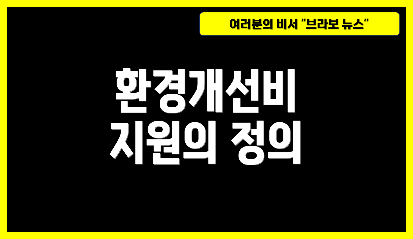 환경개선비 지원의 정의