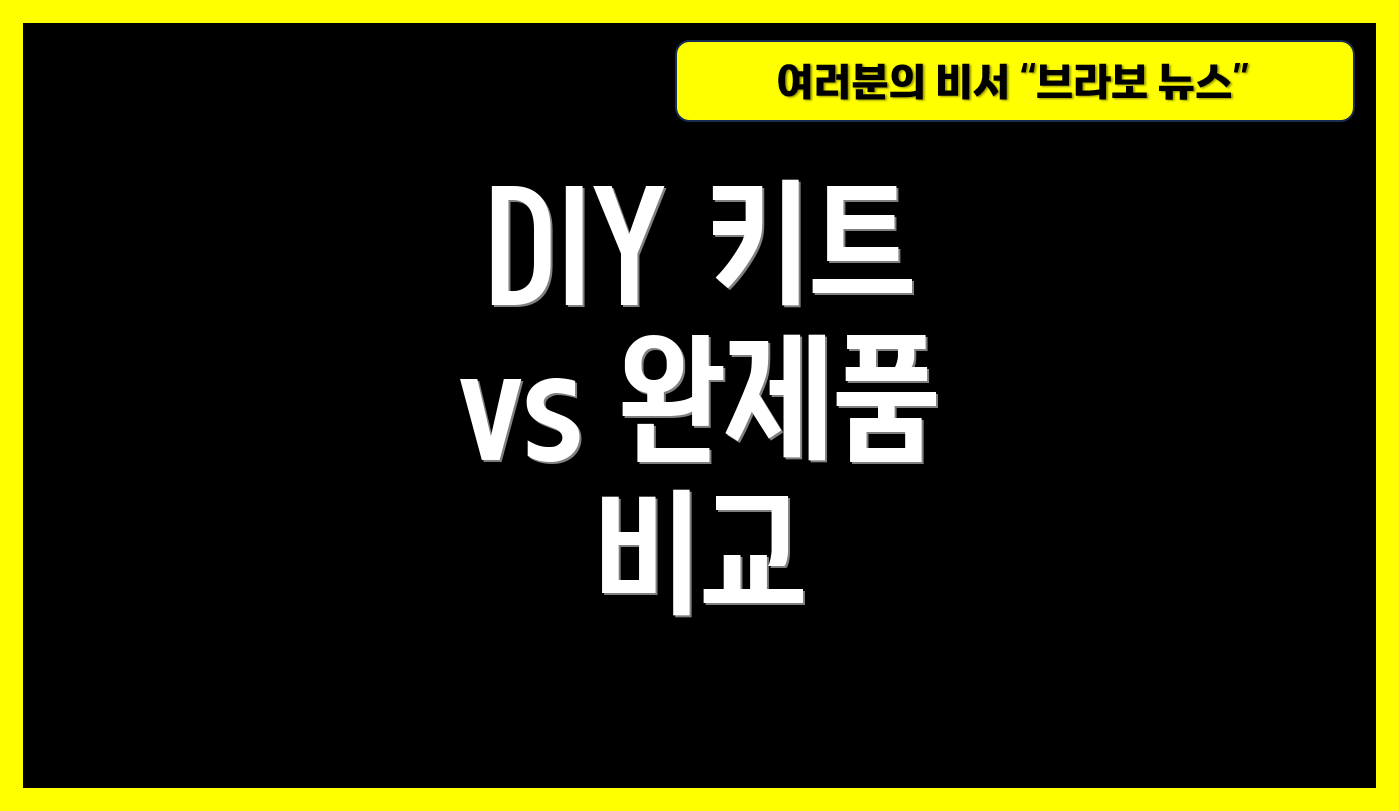 DIY 키트 vs 완제품 비교
