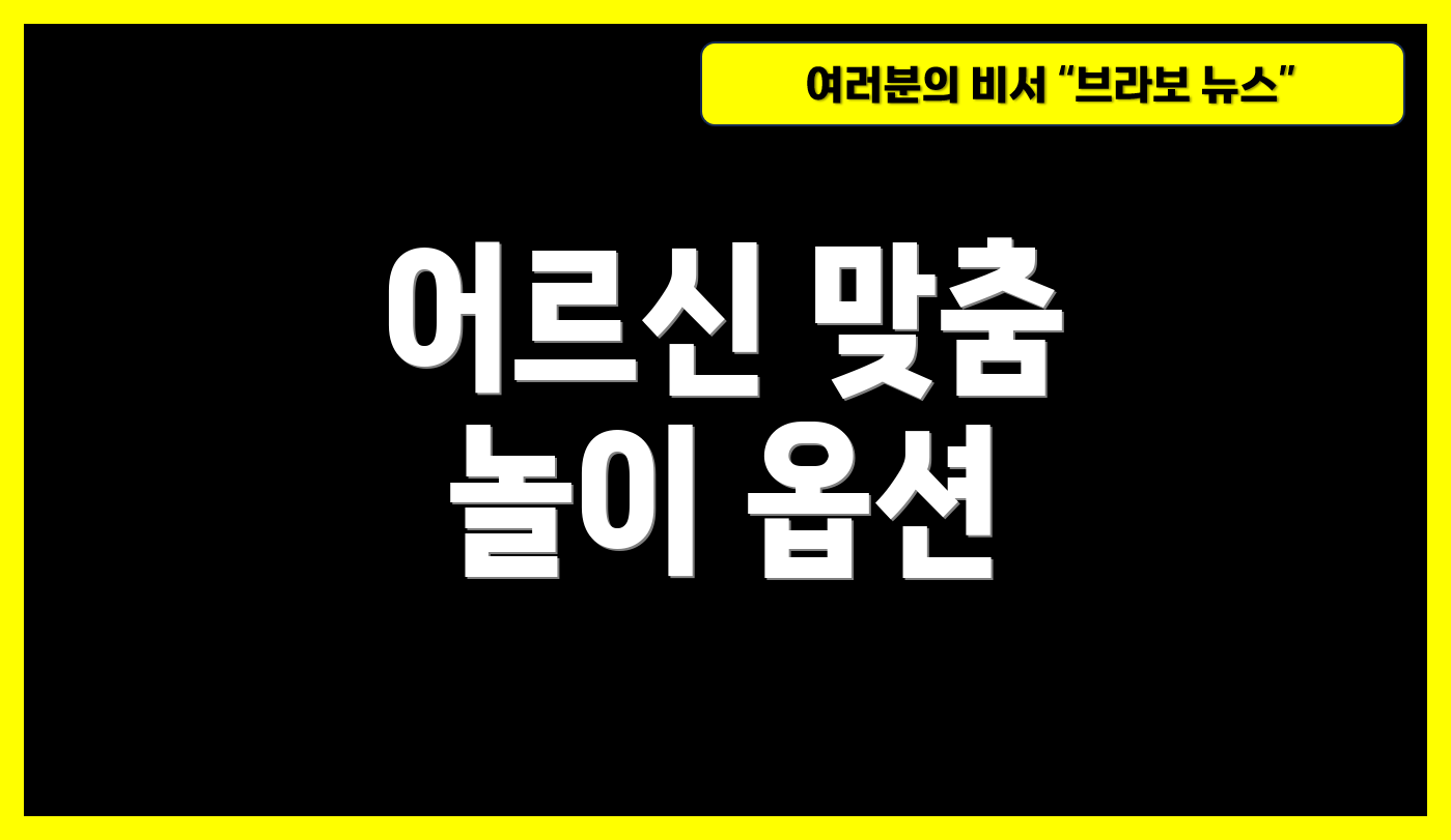어르신 맞춤 놀이 옵션