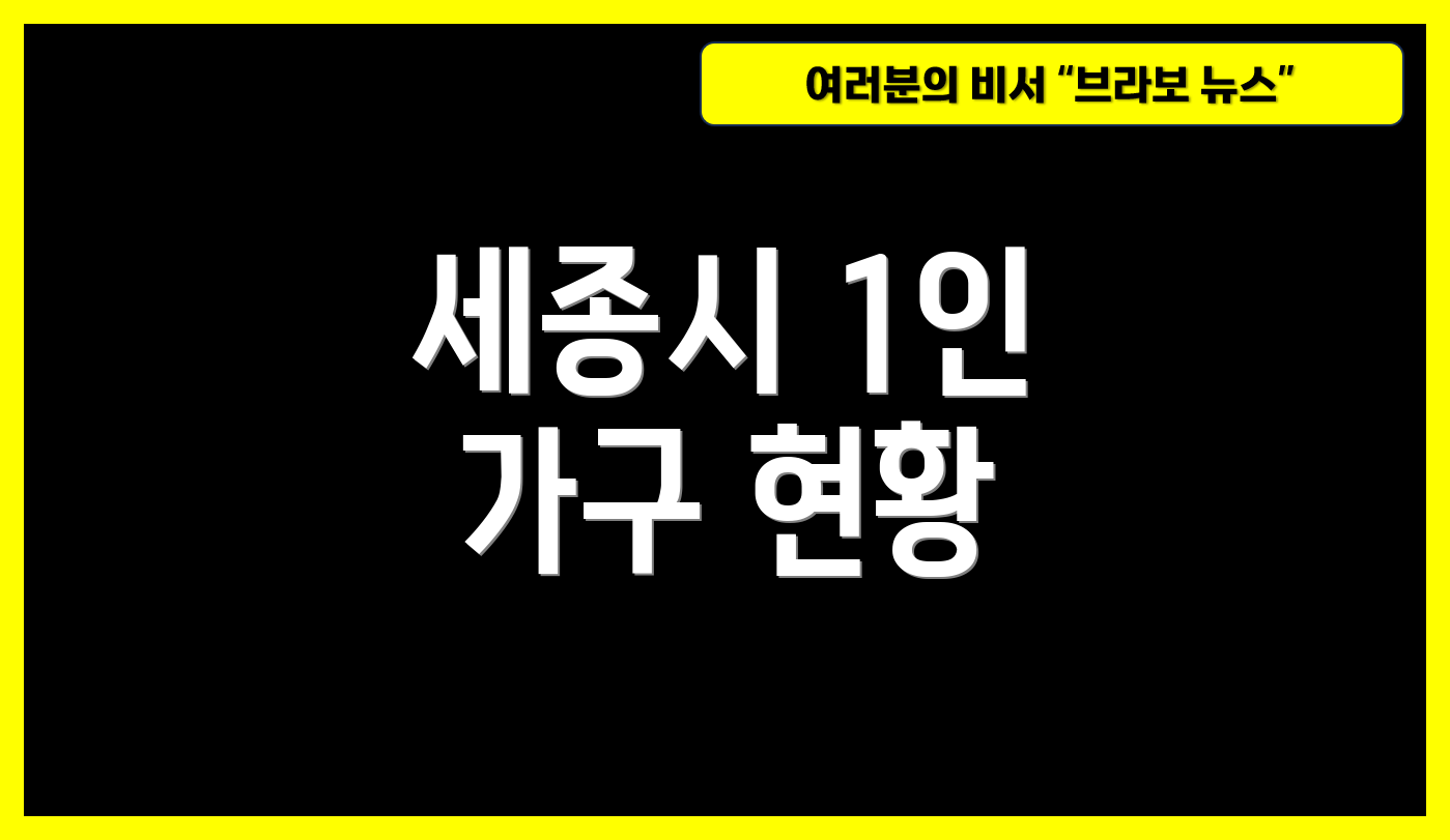 세종시 1인 가구 현황