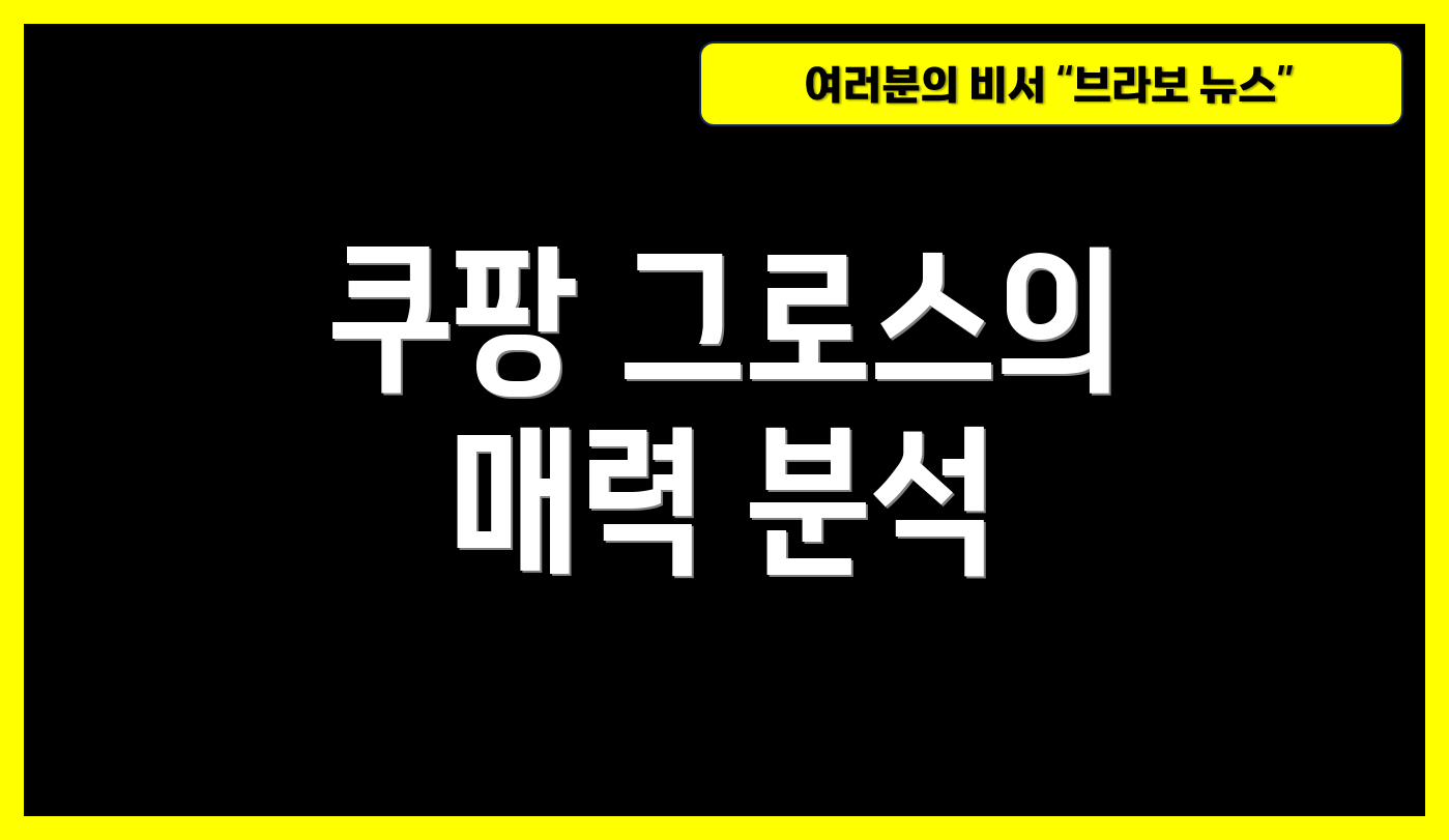 쿠팡 그로스의 매력 분석