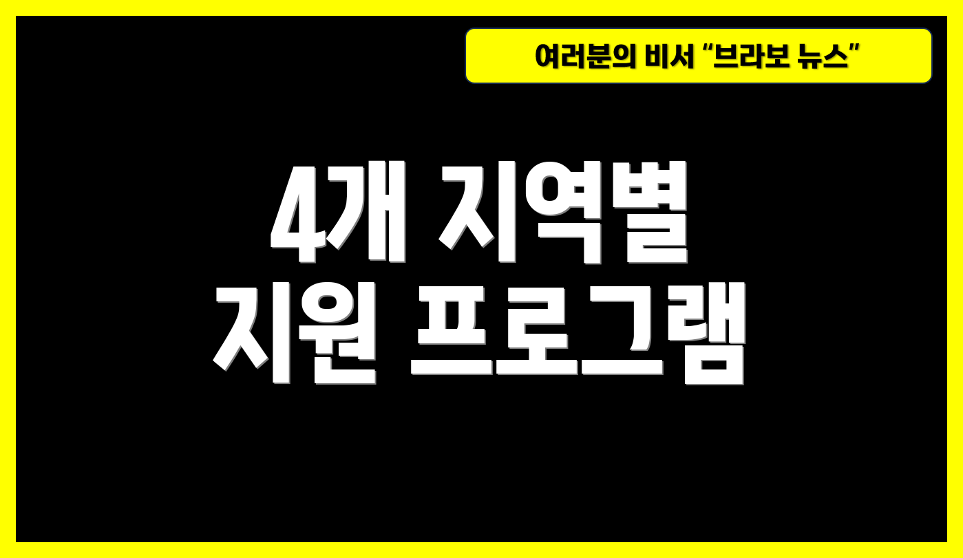 4개 지역별 지원 프로그램
