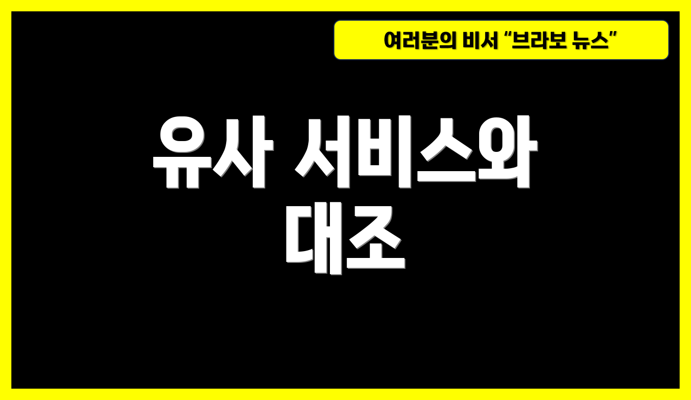 유사 서비스와 대조