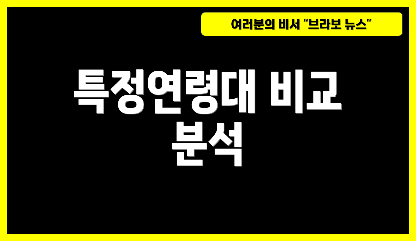 특정연령대 비교 분석