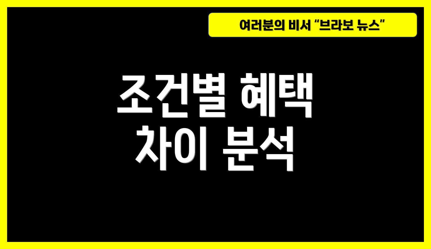 조건별 혜택 차이 분석