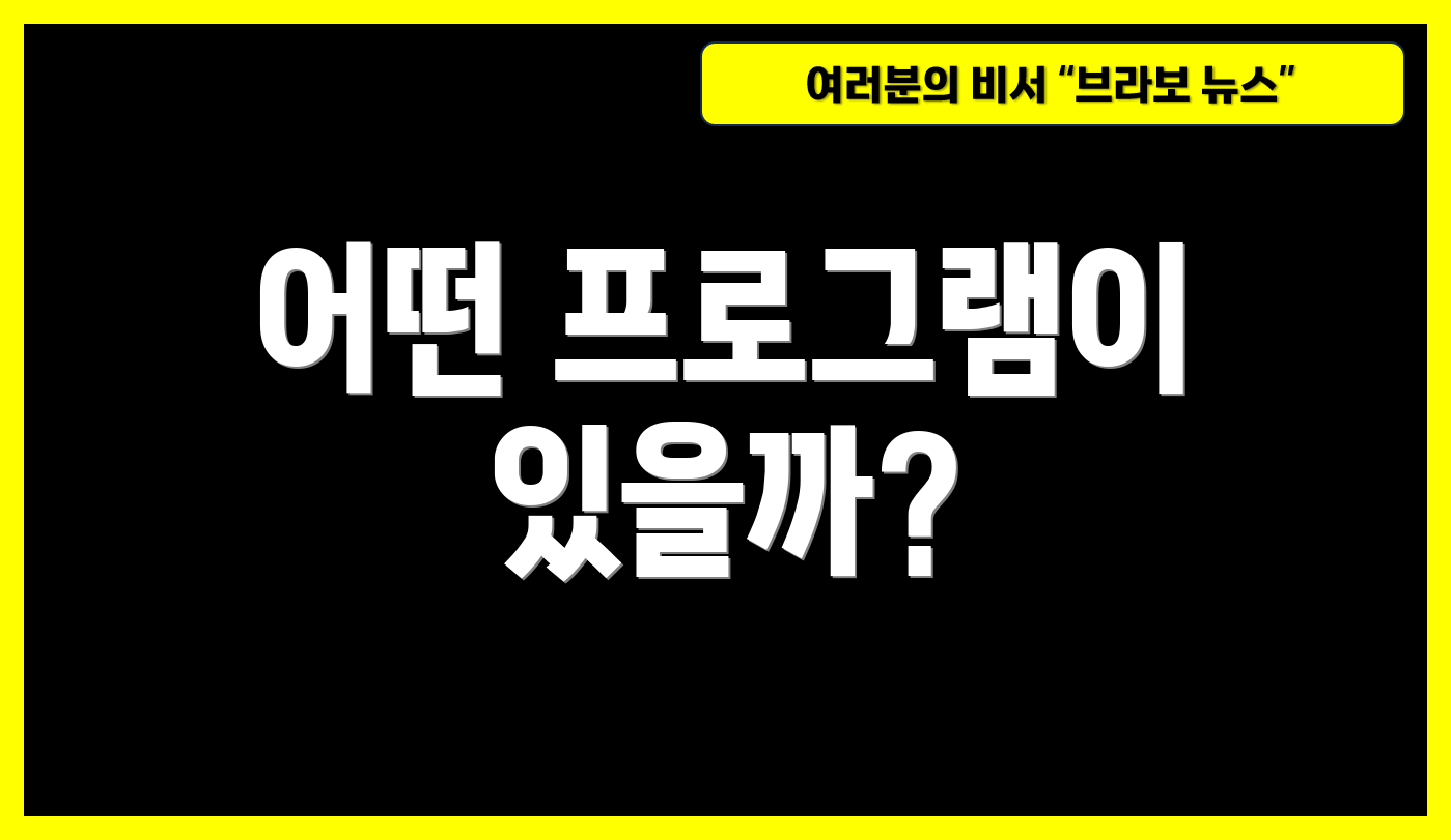어떤 프로그램이 있을까?