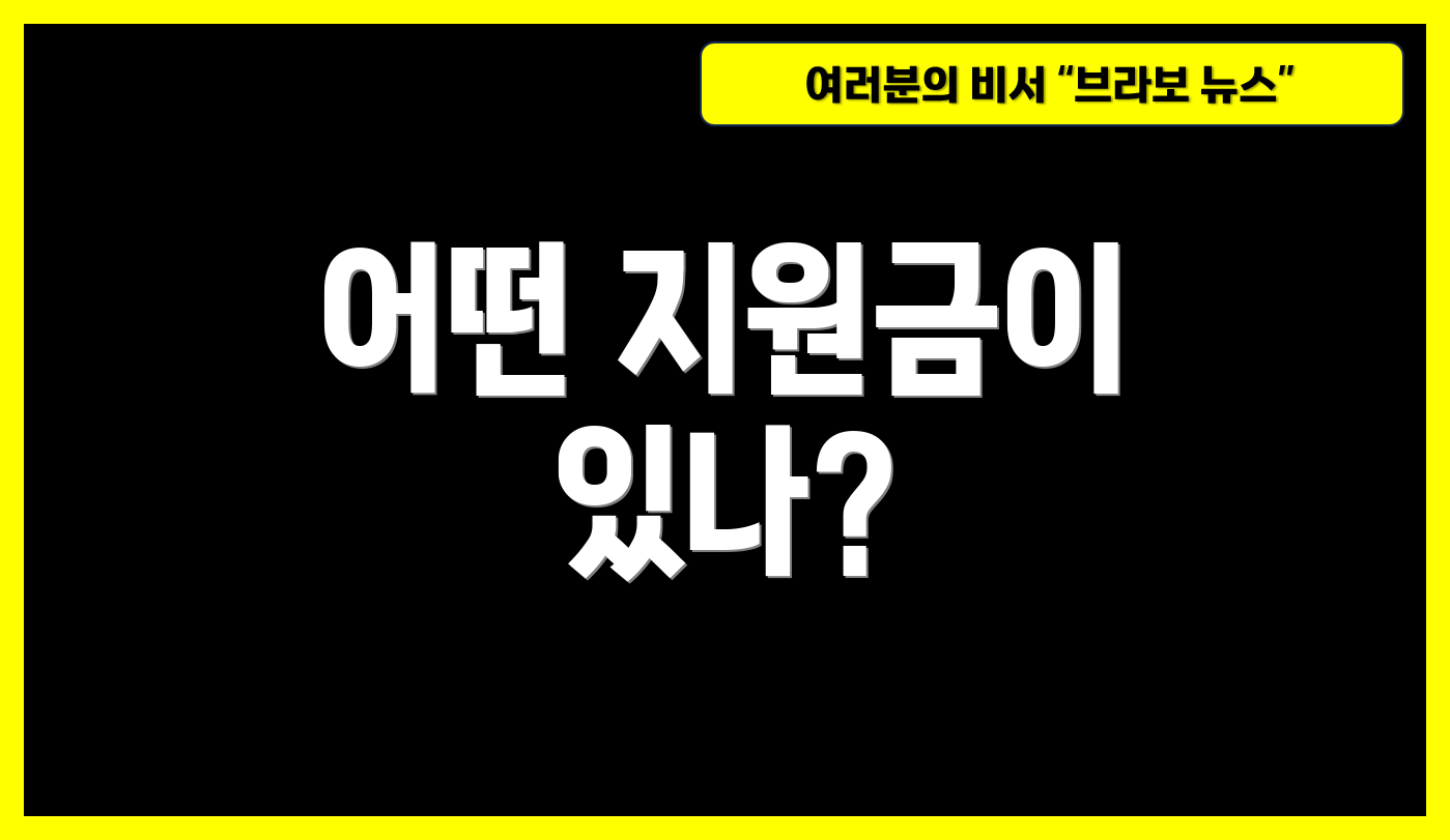 어떤 지원금이 있나?