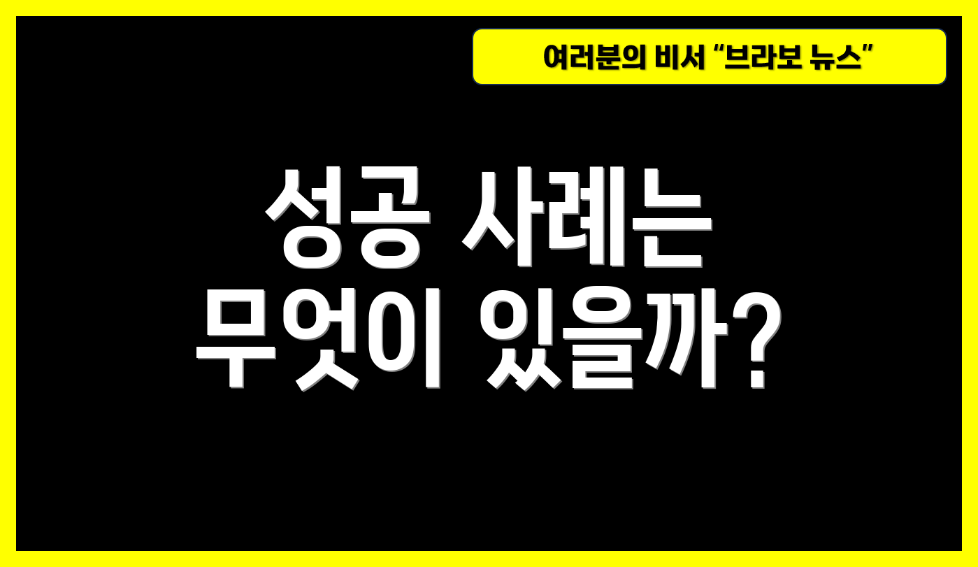 성공 사례는 무엇이 있을까?