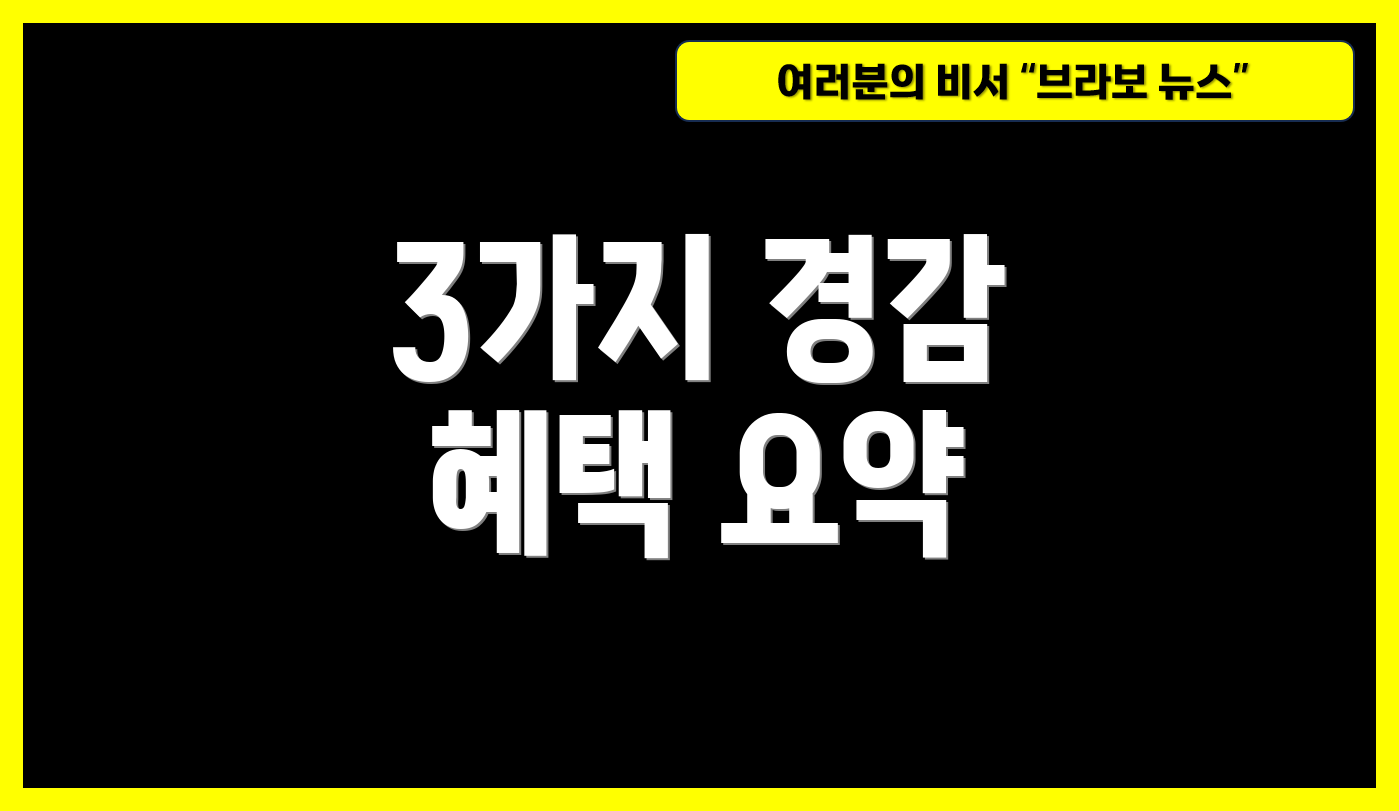 3가지 경감 혜택 요약