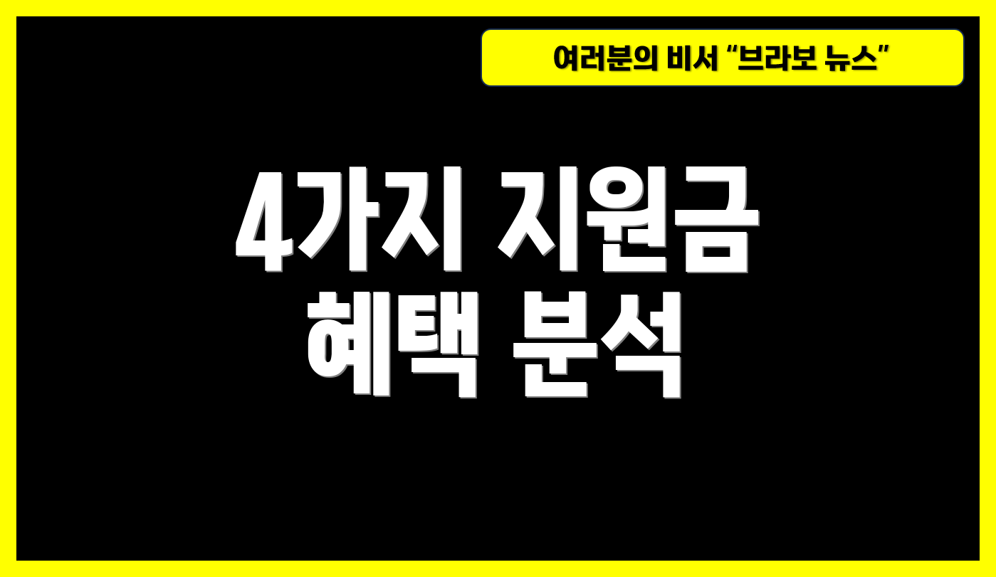 4가지 지원금 혜택 분석