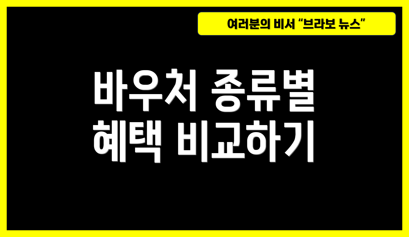 바우처 종류별 혜택 비교하기