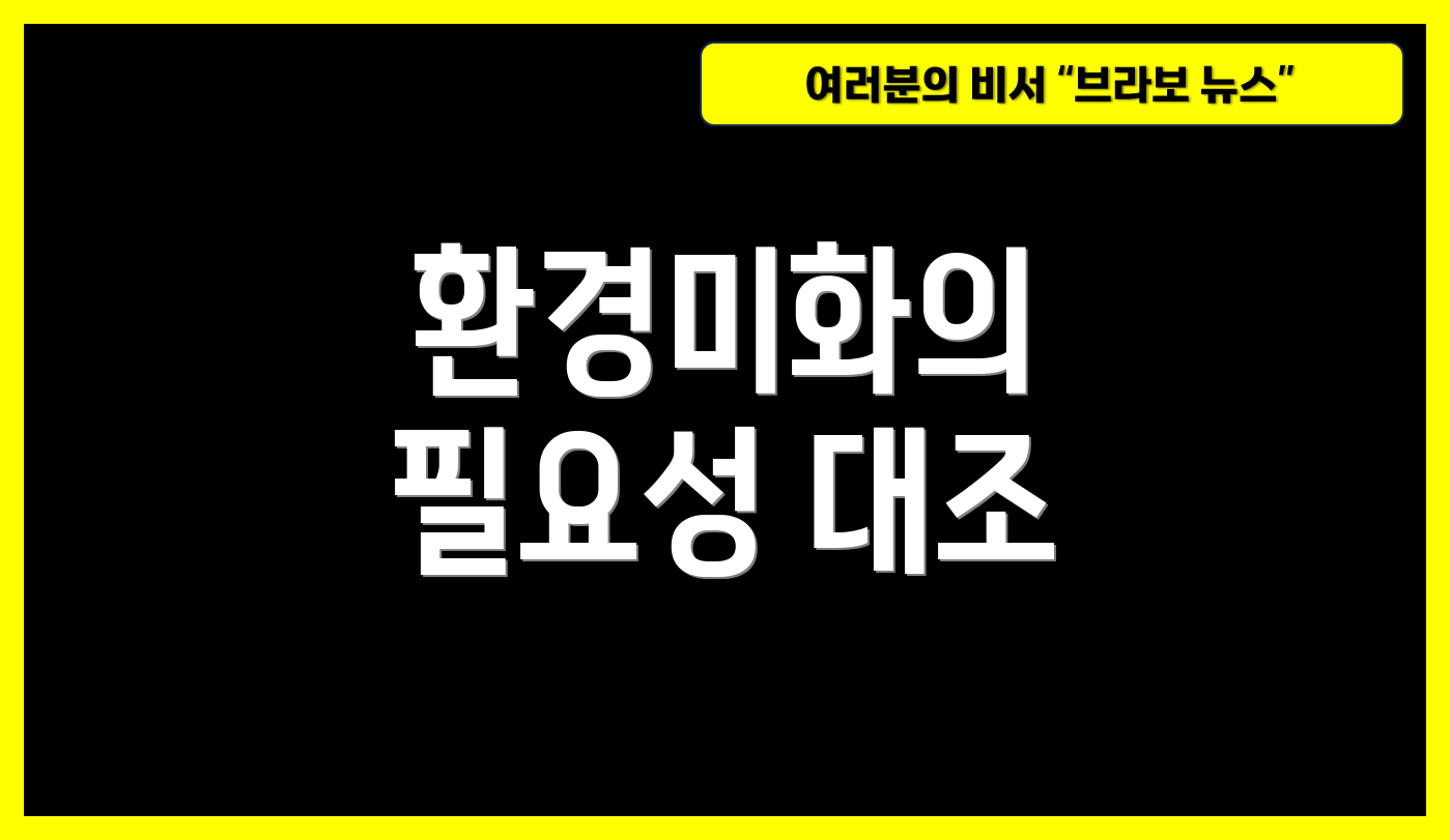 환경미화의 필요성 대조
