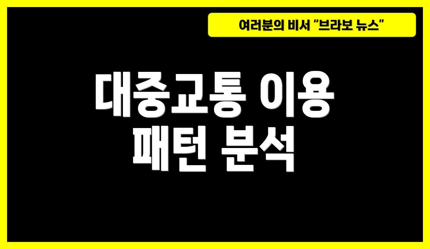 대중교통 이용 패턴 분석