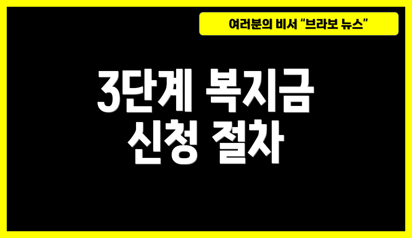 3단계 복지금 신청 절차
