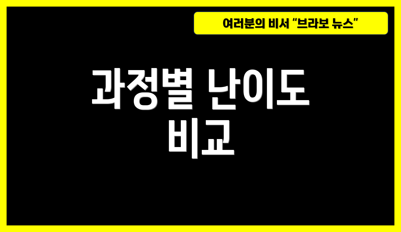 과정별 난이도 비교