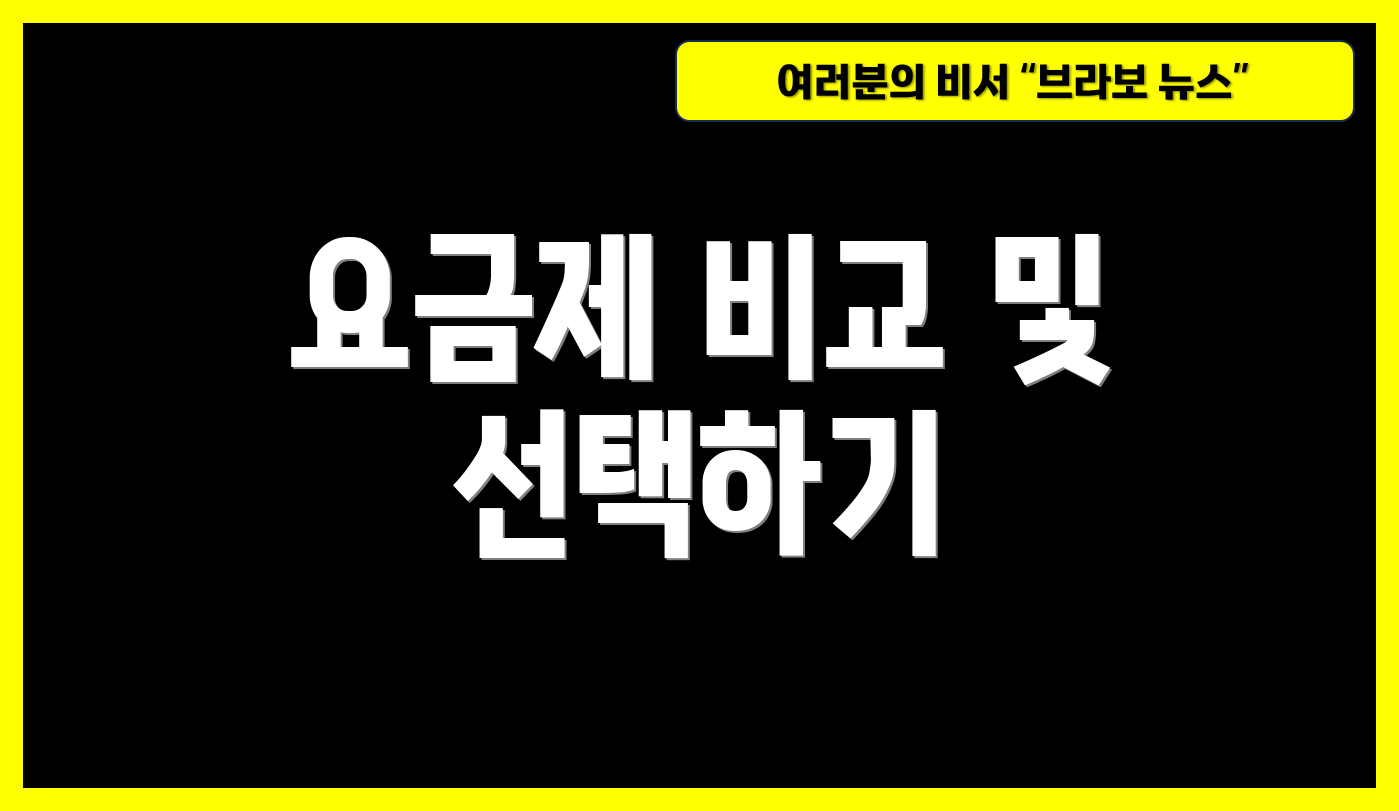 요금제 비교 및 선택하기