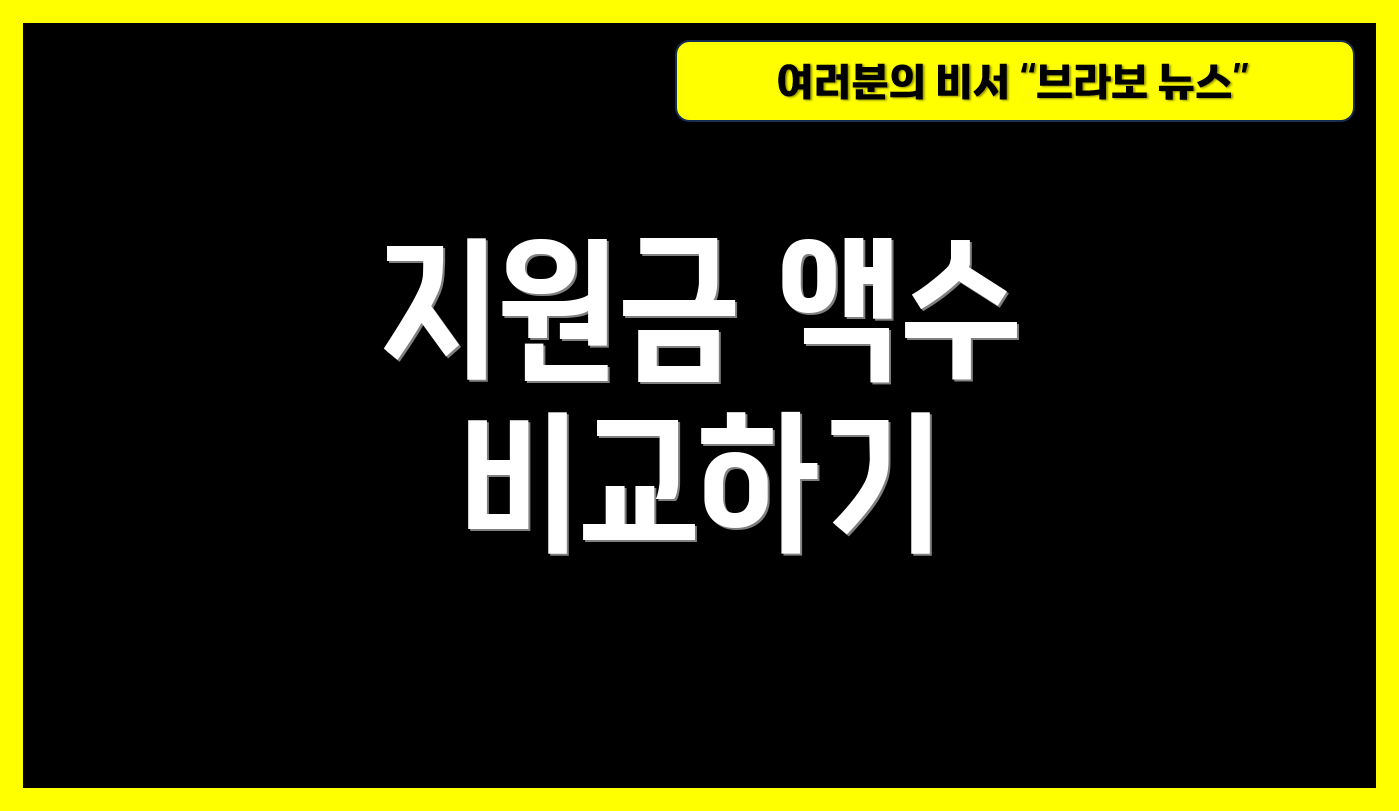 지원금 액수 비교하기
