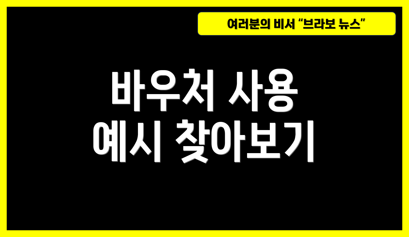 바우처 사용 예시 찾아보기
