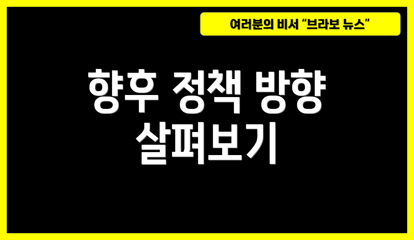 향후 정책 방향 살펴보기