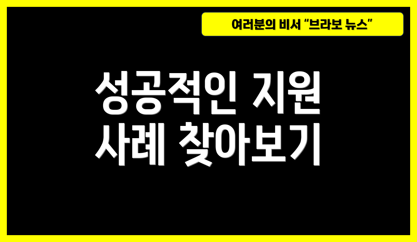 성공적인 지원 사례 찾아보기