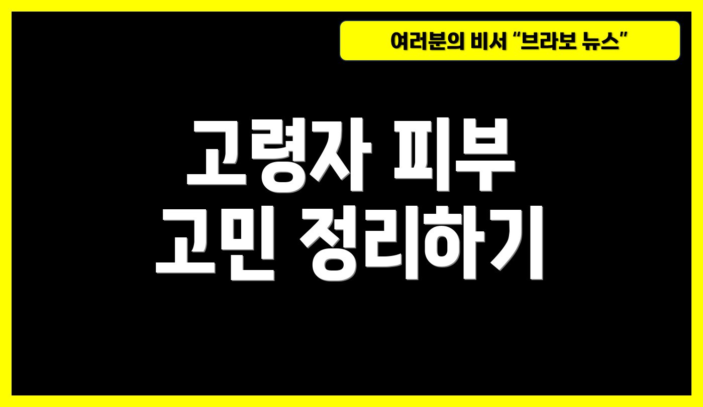 고령자 피부 고민 정리하기