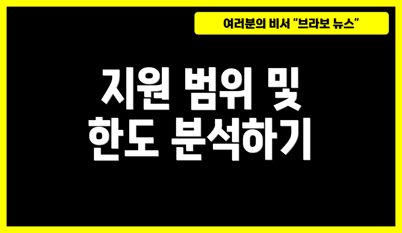 지원 범위 및 한도 분석하기