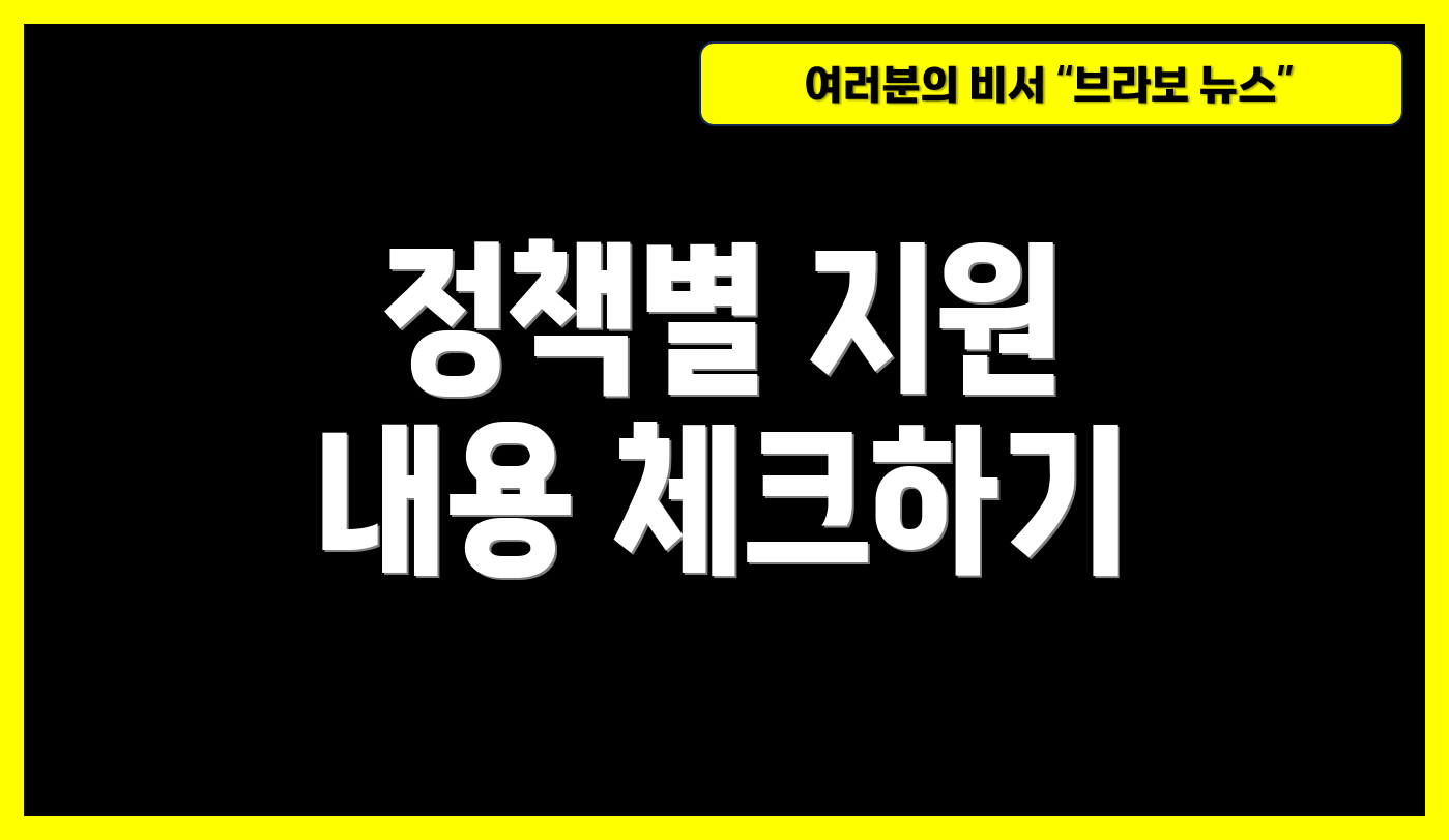정책별 지원 내용 체크하기
