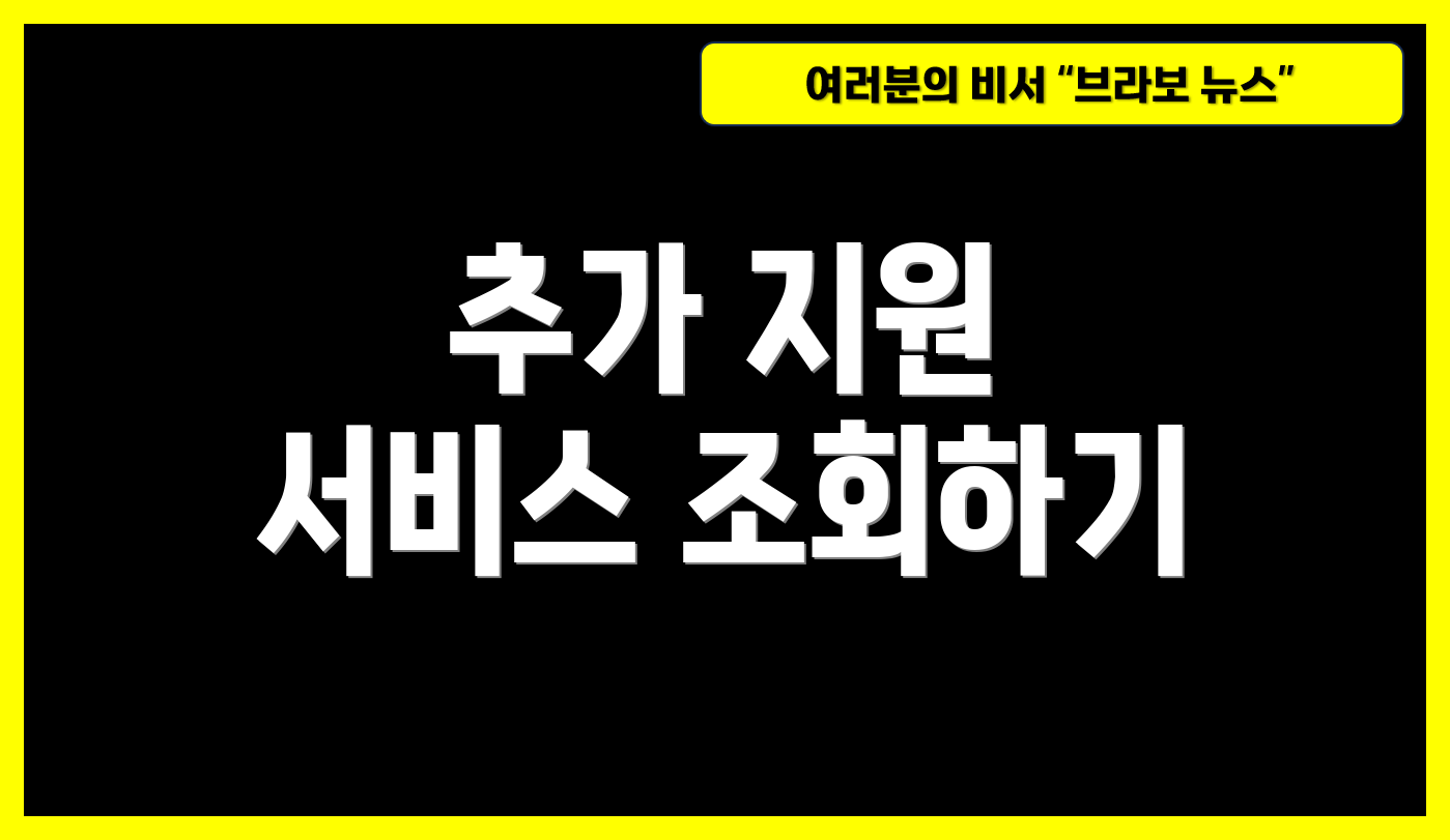 추가 지원 서비스 조회하기